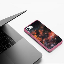 Чехол iPhone 7/8 матовый Гигантская Вселенная S, цвет: 3D-малиновый — фото 2