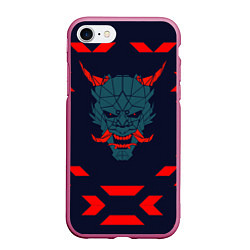 Чехол iPhone 7/8 матовый Демон они, цвет: 3D-малиновый
