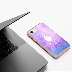 Чехол iPhone 7/8 матовый Stray Kids, цвет: 3D-светло-розовый — фото 2