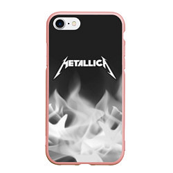 Чехол iPhone 7/8 матовый METALLICA МЕТАЛЛИКА, цвет: 3D-светло-розовый