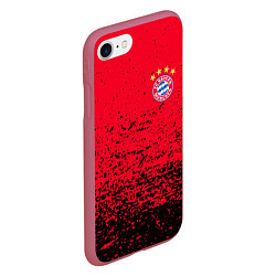 Чехол iPhone 7/8 матовый BAYERN MUNCHEN, цвет: 3D-малиновый — фото 2