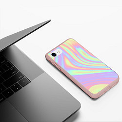 Чехол iPhone 7/8 матовый Vaporwave, цвет: 3D-светло-розовый — фото 2