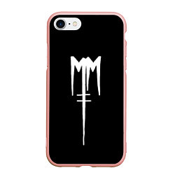 Чехол iPhone 7/8 матовый Marilyn Manson, цвет: 3D-светло-розовый