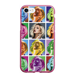 Чехол iPhone 7/8 матовый Buzova pop-art, цвет: 3D-малиновый