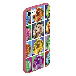 Чехол iPhone 7/8 матовый Buzova pop-art, цвет: 3D-малиновый — фото 2