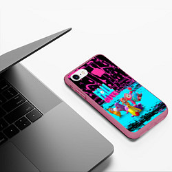 Чехол iPhone 7/8 матовый Fall Guys, цвет: 3D-малиновый — фото 2