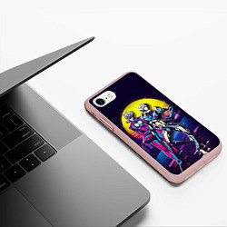 Чехол iPhone 7/8 матовый JoJo’s Bizarre Adventure, цвет: 3D-светло-розовый — фото 2