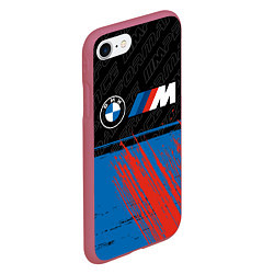 Чехол iPhone 7/8 матовый BMW БМВ, цвет: 3D-малиновый — фото 2