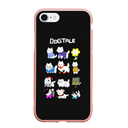 Чехол iPhone 7/8 матовый UNDERTALE, цвет: 3D-светло-розовый