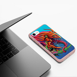 Чехол iPhone 7/8 матовый HyperBeast, цвет: 3D-светло-розовый — фото 2