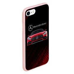 Чехол iPhone 7/8 матовый Mercedes Benz AMG, цвет: 3D-светло-розовый — фото 2