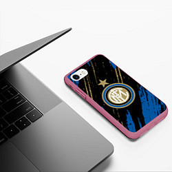 Чехол iPhone 7/8 матовый Inter Интер, цвет: 3D-малиновый — фото 2