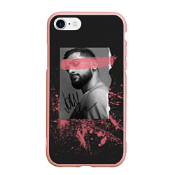 Чехол iPhone 7/8 матовый JONY, цвет: 3D-светло-розовый