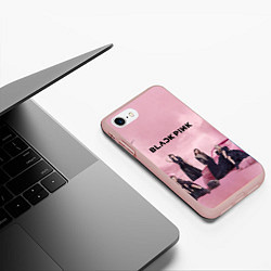 Чехол iPhone 7/8 матовый BLACKPINK x PUBG, цвет: 3D-светло-розовый — фото 2