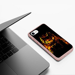 Чехол iPhone 7/8 матовый Bendy And The Ink Machine, цвет: 3D-светло-розовый — фото 2