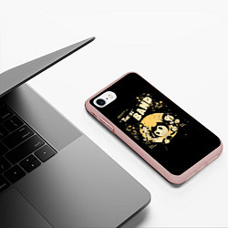 Чехол iPhone 7/8 матовый Bendy And The Ink Machine, цвет: 3D-светло-розовый — фото 2