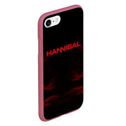 Чехол iPhone 7/8 матовый Hannibal, цвет: 3D-малиновый — фото 2