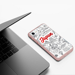 Чехол iPhone 7/8 матовый Япония Z, цвет: 3D-светло-розовый — фото 2