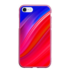 Чехол iPhone 7/8 матовый COLORS, цвет: 3D-малиновый