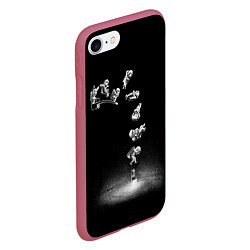 Чехол iPhone 7/8 матовый ПРЫЖОК В БЕСКОНЕЧНОСТЬ, цвет: 3D-малиновый — фото 2