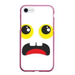 Чехол iPhone 7/8 матовый Испуганное лицо, цвет: 3D-малиновый