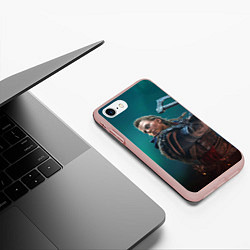 Чехол iPhone 7/8 матовый ASSASSINS CREED VALHALLA, цвет: 3D-светло-розовый — фото 2