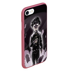 Чехол iPhone 7/8 матовый Mob psycho 100 Z, цвет: 3D-малиновый — фото 2