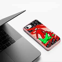 Чехол iPhone 7/8 матовый MASTER AMONG US, цвет: 3D-светло-розовый — фото 2