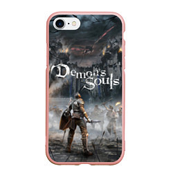 Чехол iPhone 7/8 матовый Demons Souls, цвет: 3D-светло-розовый