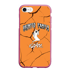 Чехол iPhone 7/8 матовый Haunted Family лейбл Kizaru, цвет: 3D-малиновый