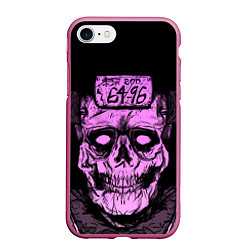 Чехол iPhone 7/8 матовый DOROHEDORO, цвет: 3D-малиновый