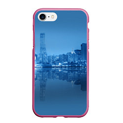 Чехол iPhone 7/8 матовый New York, цвет: 3D-малиновый