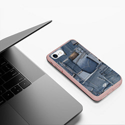 Чехол iPhone 7/8 матовый Jeans life, цвет: 3D-светло-розовый — фото 2