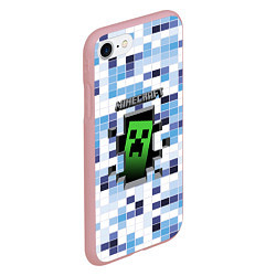 Чехол iPhone 7/8 матовый Minecraft S, цвет: 3D-баблгам — фото 2