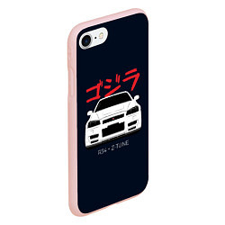 Чехол iPhone 7/8 матовый Skyline R34 Z-Tune, цвет: 3D-светло-розовый — фото 2