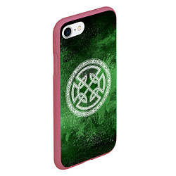 Чехол iPhone 7/8 матовый Кельтский Узел, цвет: 3D-малиновый — фото 2