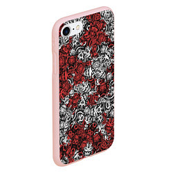 Чехол iPhone 7/8 матовый Красные и Белые самураи, цвет: 3D-светло-розовый — фото 2