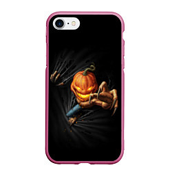 Чехол iPhone 7/8 матовый Jack Skellington, цвет: 3D-малиновый