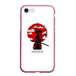 Чехол iPhone 7/8 матовый Samurai, цвет: 3D-малиновый