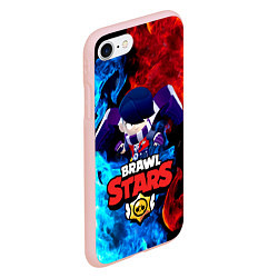 Чехол iPhone 7/8 матовый Brawl Stars Эдгар, цвет: 3D-светло-розовый — фото 2