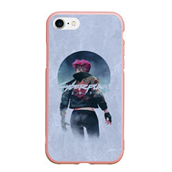 Чехол iPhone 7/8 матовый Cyberpunk 2077, цвет: 3D-светло-розовый