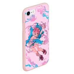 Чехол iPhone 7/8 матовый Ashido Mina, цвет: 3D-светло-розовый — фото 2