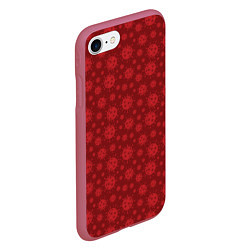 Чехол iPhone 7/8 матовый Covid-19, цвет: 3D-малиновый — фото 2
