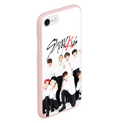 Чехол iPhone 7/8 матовый STRAY KIDS, цвет: 3D-светло-розовый — фото 2