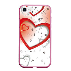 Чехол iPhone 7/8 матовый Клуб Романтики, цвет: 3D-малиновый