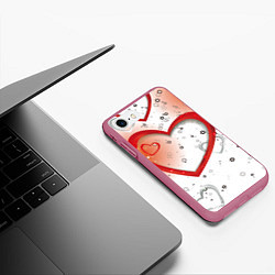 Чехол iPhone 7/8 матовый Клуб Романтики, цвет: 3D-малиновый — фото 2