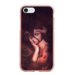 Чехол iPhone 7/8 матовый Альбедо, цвет: 3D-светло-розовый