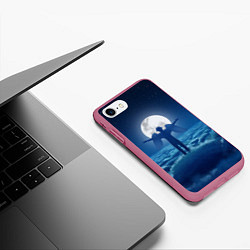 Чехол iPhone 7/8 матовый Ангел, цвет: 3D-малиновый — фото 2