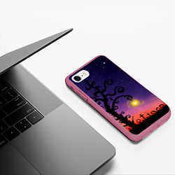 Чехол iPhone 7/8 матовый Ночь, цвет: 3D-малиновый — фото 2