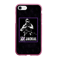 Чехол iPhone 7/8 матовый Jackal, цвет: 3D-малиновый